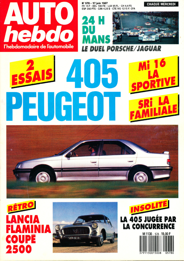 1987 - 2 essais : Mi16 LA SORTIVE - SRi LA FAMILIALE / LA 405 JUGÉE PAR LA CONCURENCE Mi16SRi